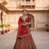 Maroon Bridal Lehenga