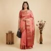 Peach Banarasi Pure Silk Saree Peach Banarasi Pure Silk Saree