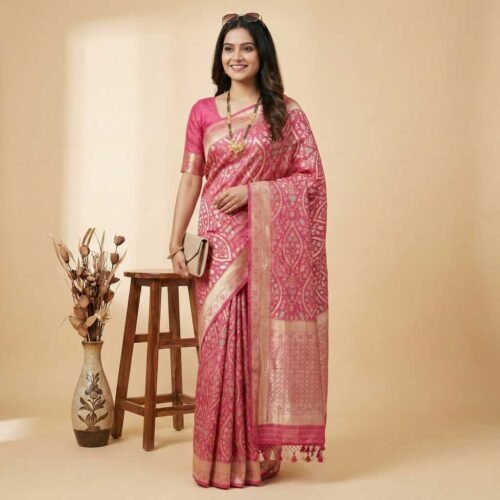 Peach Color Georgette Saree