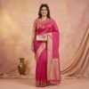 Pink Booty Banarasi Pure Silk Saree