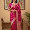 Pink Dola Silk Saree