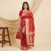 Red Banarasi Silk Saree Red Banarasi Silk Saree