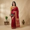Red Golden Banarasi Pure Silk Saree