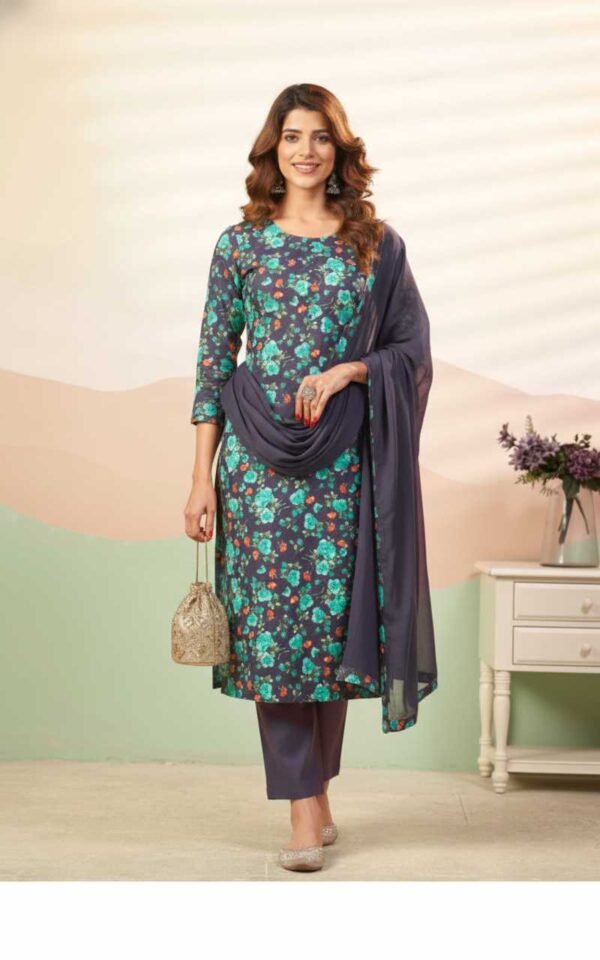 Sea Green Cotton Stitched Suit