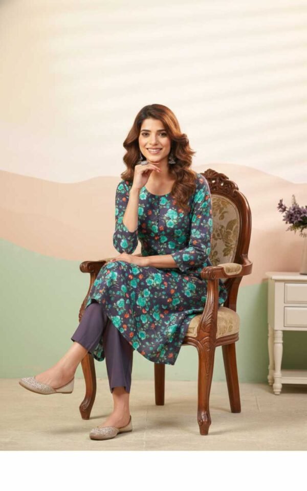 Sea Green Cotton Stitched Suit