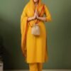 Mustard Cotton Stitched Suit