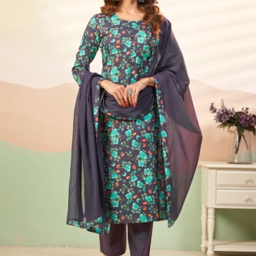 Sea Green Cotton Stitched Suit Sea Green Cotton Stitched Suit