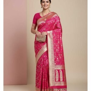 Shining Magenta Banarasi Silk Saree