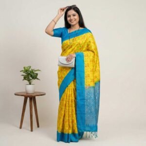 Yellow Kanjivaram Pure Silk Saree