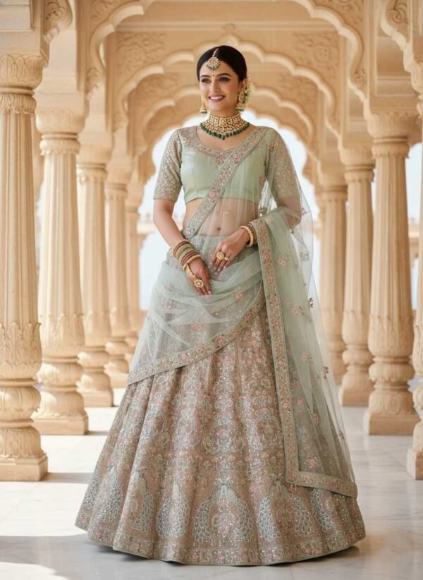 Pista Green Lehenga