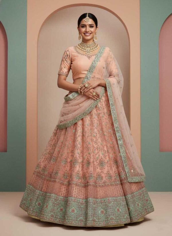 Radiating Orange Lehenga