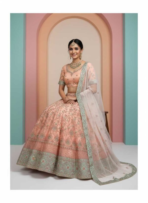 Radiating Orange Lehenga