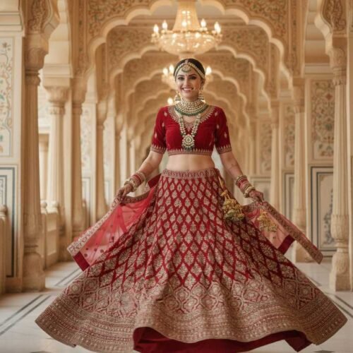 Magenta Bridal Lehenga