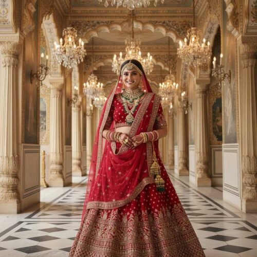 BS001634-2 Exclusive Maroon Lehenga