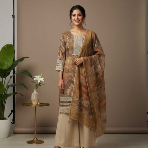 BS001937-1 Beige Unstitched Suit