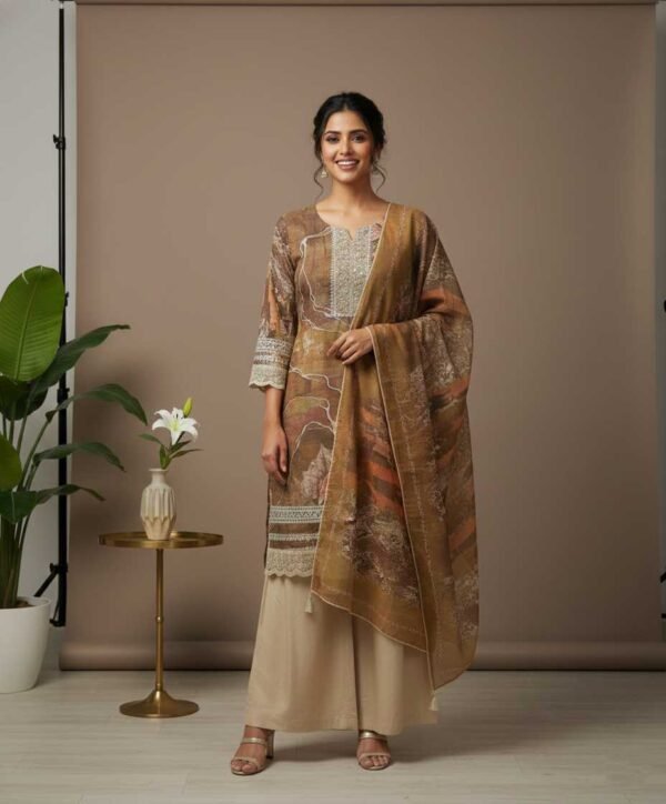 BS001937-1 Beige Unstitched Suit