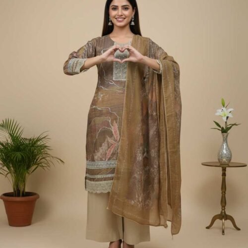 Beige Unstitched Suit