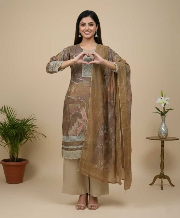 BS001937-1(1) Beige Unstitched Suit