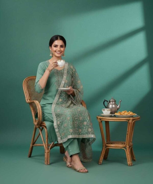 Pastel Green Unstitched Suit