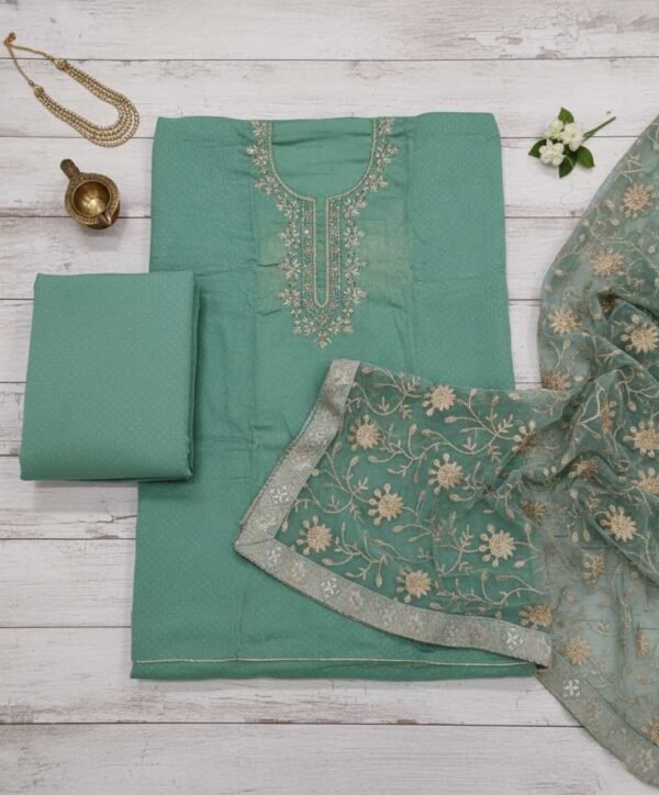 Pastel Green Unstitched Suit