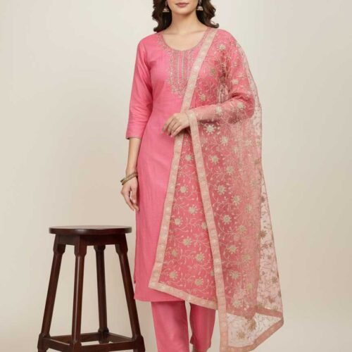 Pink Unstitched Suit