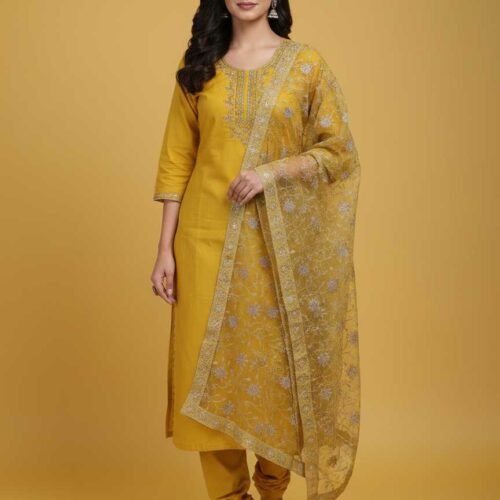 BS002078-4 Yellow Unstitched Suit