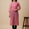 Pink Chikan Kurti