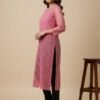 Pink Chikan Kurti