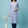 BS002222-1 Purple Chikankari Kurti