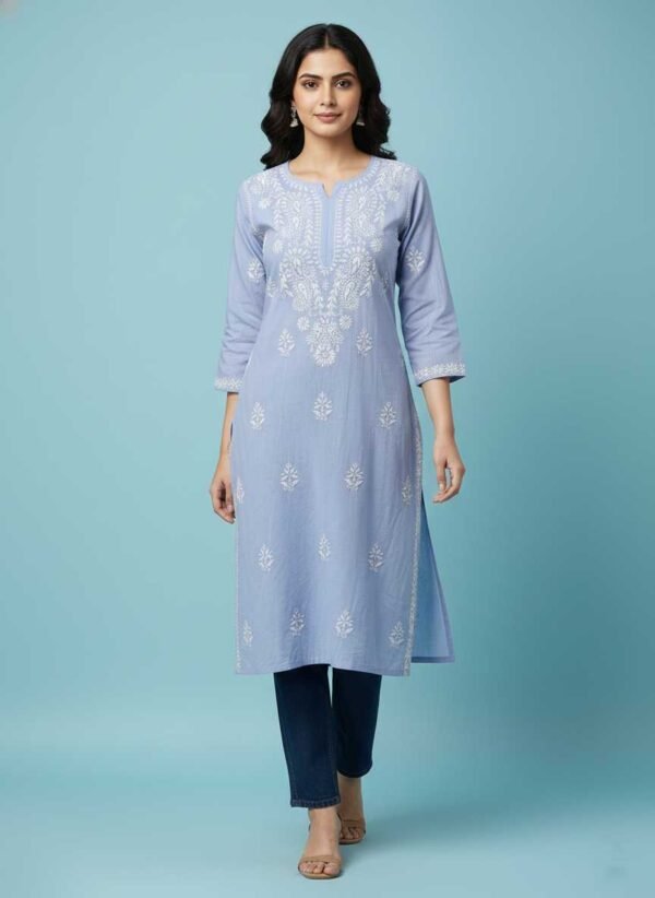 BS002222-1(1) Purple Chikankari Kurti