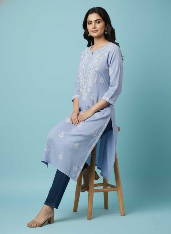 BS002222-1(3) Purple Chikankari Kurti