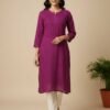 BS002224-3 purple chikan kurti
