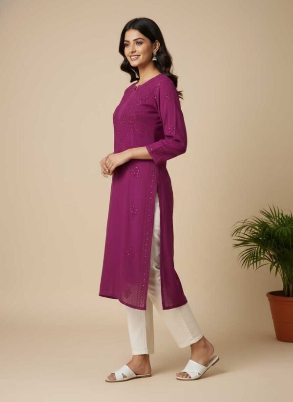 BS002224-3(1) purple chikan kurti