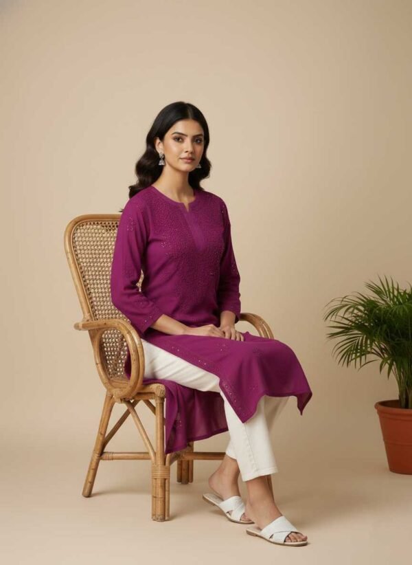 BS002224-3(2) purple chikan kurti