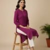 BS002224-3(3) purple chikan kurti