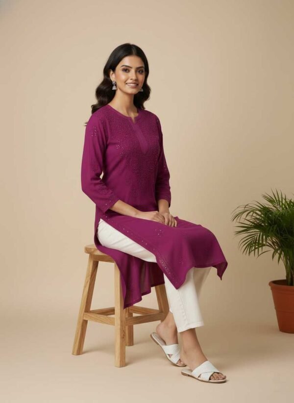 BS002224-3(3) purple chikan kurti