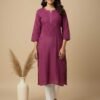Purple Chikan Kurti