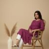 Purple Chikan Kurti