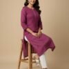 Purple Chikan Kurti