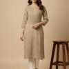 BS002224-5 Beige Chikan Kurti