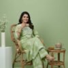 Mint Green Chikan Stitched Suit
