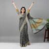BS002380-2(2) Black Mul Cotton Saree