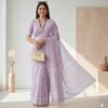Purple Jamdani Cotton Saree