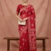 Red Cotton Silk Saree