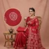 Red Cotton Silk Saree
