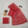 Red Cotton Silk Saree