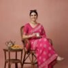 Pink Cotton Silk Saree
