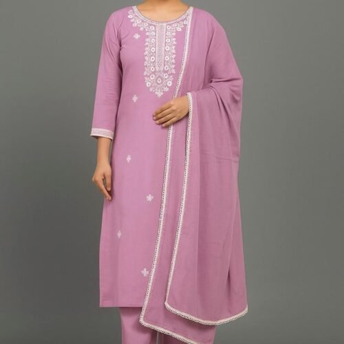 Lavendar Stitched Suit