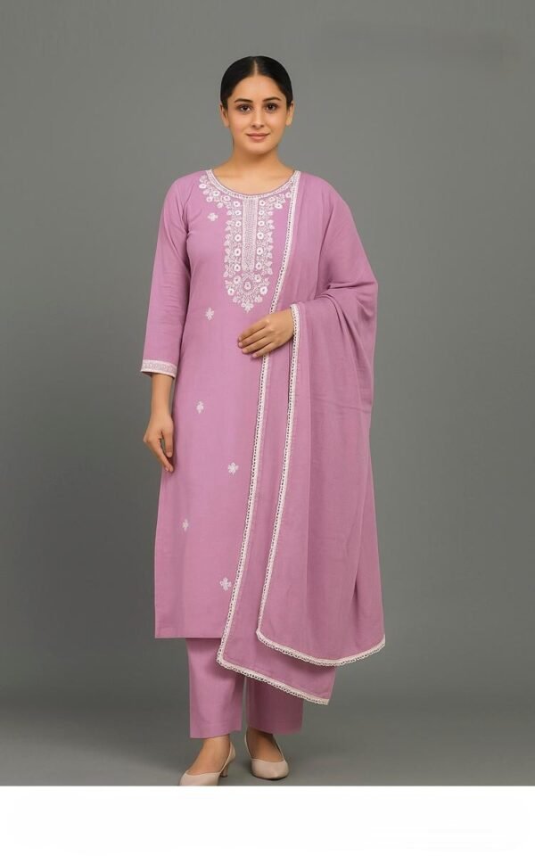 Lavendar Stitched Suit