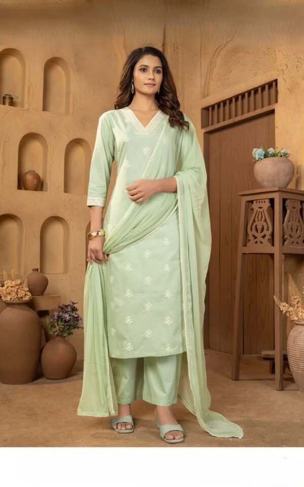 Mint Green Stitched Suit